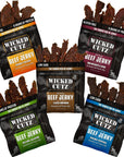 Beef Jerky Variety Pack  Jerky Gift Basket for Men  Tender Flavorful Easy to Chew Premium Craft Jerky wup to 36g Protein Per Bag High Protein Low Carb Healthy Snack for Adults 5 Bags