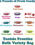 Tootsie Frooties  Tootsie Rolls 10 Flavors  2 LB Bulk Candy  Assorted Flavor  Fruit Chews  Gluten Free  Ultimate Variety  Frootie Taffies  Individually Wrapped Candy  Queen Jax