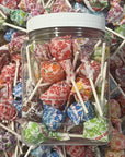 Chronos Candy Jar bundled with 50 pieces of Dum Dum lollipops individually wrapped suckers gluten free 16 flavors classic nostalgic candy perfect for birthday gift parties and holidays