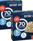 Fiber One 70 Calorie Birthday Cake Soft Baked Snack Bars 6 ct 2 Pack Simplycomplete Bundle Value Pack Snacking at Home Gym Hiking School Office