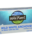 Wild Planet Wild White Anchovies in Water 3rd Party Mercury Tested 44 Ounce