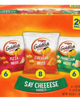 Goldfish Crackers Say Cheeeese Variety Pack with Cheddar, Pizza and Parmesan, Snack Packs, 20 Ct