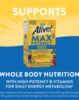 Nature's Way Alive! Men’s Max3 Potency Multivitamin, Supports Whole Body Wellness*, Supports Cellular Energy*, B-Vitamins, Gluten-Free, 90 Tablets