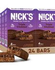 Nicks Protein Bars Triple Chocolate  15g protein  210 calories  Low Carb Keto Friendly Snacks No Added Sugar Multipack 24 bars x 50g