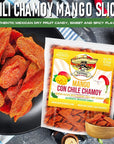 Chili Chamoy Mango Slices 85 oz Bag of Authentic Mexican Dry Fruit Candy Sweet and Spicy Flavor Fresh and Natural Dulce Mexicano by Don Turinos