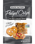 Snack Factory Pretzel Crisps Sea Salt  Cracked Pepper 72 Oz