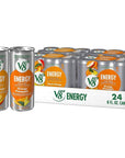 V8 +ENERGY Orange Pineapple and Peach Mango Energy Drink - 8 FL OZ Can (4 Packs of 6 Cans)