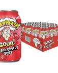 Sour Fruity Soda with Classic Warheads Flavors - 12oz Cans (Black Cherry)