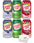 Canada Dry 12oz Cans Pack of 6 Variety Pack with Bay Area Marketplace Napkins