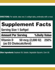 Nature's Bounty Vitamin D3, Immune and Bone Support, Vitamin Supplement, 2000IU, 240 Rapid Release Softgels