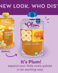 Plum Organics Stage 2 Organic Baby Food - Banana and Pumpkin - 4 oz Pouch (Pack of 6) - Organic Fruit and Vegetable Baby Food Pouch