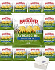 Boulder Canyon Kettle Style Potato Chips Single Serving Bags Pack of 10 Avocado Oil  Sea Salt with Bay Area Marketplace Napkins