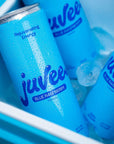 Juvee Rejuvenating Energy Drink. Blue Raspberry. Sugar Free Energy Drinks. Taurine, Vitamin B12, Vitamin B6. 128 Mg Of Caffeine. L-Theanine For Mood Support. Panax Ginseng For Focus. Vitamin C For Immune Support. Gluten Free 12 Fl Oz (Pack of 12)