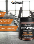 NatureBell 2 Pack Creatine Monohydrate Powder 500 Grams, 5000mg Per Serving, Pure Unflavored Creatine Powder - Micronized - Pre Workout | Keto | Vegan | Dissolves Easy | Filler Free