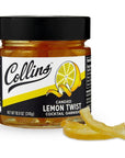 Collins Lemon Twist in Syrup Candied Citrus Peel - 10.9oz Jar