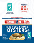 Bumble Bee Canned Hardwood Smoked Oysters 375 oz Cans Pack of 12  Ready to Eat  18g Protein per Serving  Gluten Free