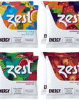 Zest 135150mg High Caffeine Energy Leaf Blends  Variety Mini Sampler Pack  Black Tea  Green Tea  8 Tea Bags  Natural Strong Flavored Healthy Coffee Alternative Highly Caffeinated Keto Substitute