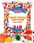 FruitFilled Hard Candy Assorted Flavors Bon Bons 2Pound Pack About 150 Count