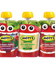 Mott's No Sugar Added Applesauce Variety Pack, 3.2 Oz Clear Pouches, 20 pack