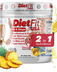 DIETFIT  Preworkout and Diuretic 300 Grams  Hydroboost 2in1  Preworkout  Diuretic  Intense Energy  Pineapple Flavor  30 Servings  Fitness Supplements