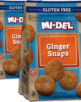 KAME MIDEL Gluten Free Ginger Snaps  Crunchy Ginger Cookies with Real Ginger  Old Fashioned Swedish Ginger Snaps  NonGMO Certified 0g Trans Fat Healthy Cookies  8oz Pack of 2