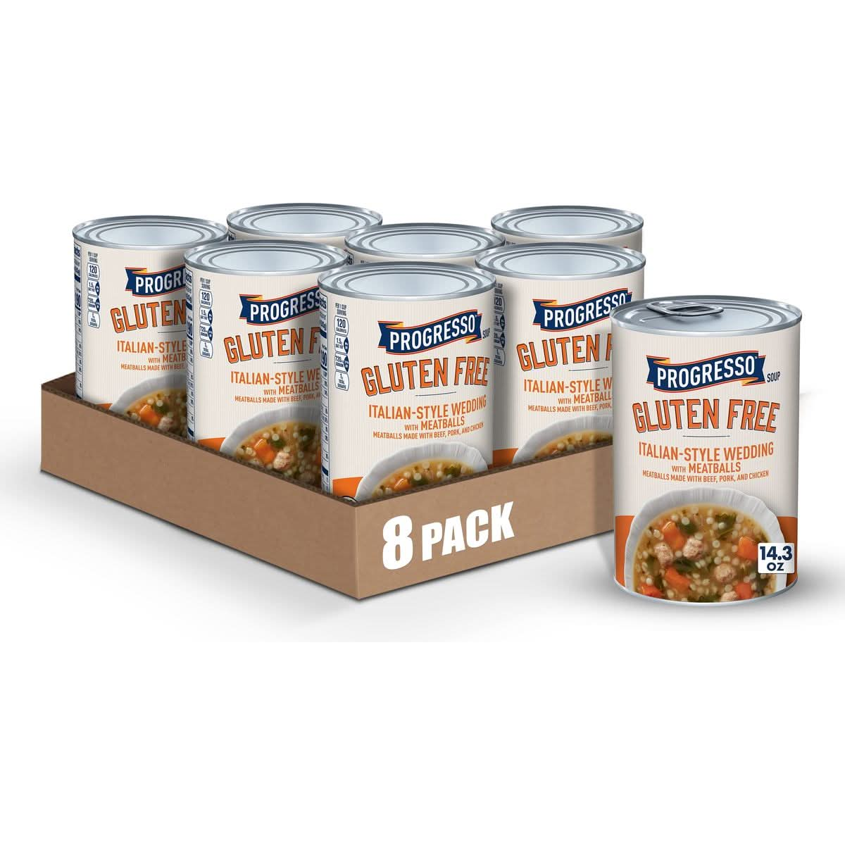 Progresso Gluten Free ItalianStyle Wedding With Meatballs Canned Soup 14 oz Pack of 8