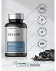 L-Lysine 1000mg | 100 Coated Caplets | Free Form Dietary Supplement | Vegetarian, Non-GMO, and Gluten Free Formula | by Horbaach