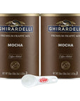 Ghirardelli Mocha Premium Frappé Mix 312 lb Can Coffee Added Pack of 2 with By The Cup Scoop