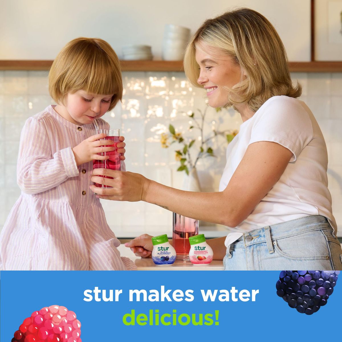 Stur Electrolyte Water Enhancer  Sweetened with Stevia  High in Vitamin C  Antioxidants  Sugar Free  Zero Calories  Keto  Vegan  5 Bottles Makes 90 Drinks Black Raspberry