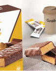 Grab1 Sugar Free Protein Bars Peanut Butter 3 Pack 12 Bars  7g Fiber  Delicious and Nutritious  Low Calorie  Zero Sugar