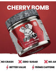 SNEAK  Cherry Bomb  Zero Sugar LowCalorie Energy Drink for Sustained Concentration  Focus  15 Servings