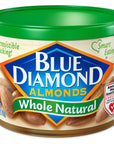 Blue Diamond Almonds Raw Whole Natural 6 Ounce Pack of 1