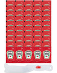 Heinz Ketchup, Single Serve Condiment Packets, 50 Count with By The Cup Spatula Knife