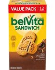 belVita Breakfast Sandwich Dark Chocolate Creme Breakfast Biscuits Value Pack 12 Packs 2 Sandwiches Per Pack