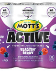 Motts Active Blastin Berry Hydrating Juice Beverage 8 Fl Oz Bottles 24 Count 4 Packs Of 6 Made With Naturally Sourced Electrolytes  Coconut Water Gluten  Caffeinefree Kosher