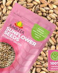 Amrita Foods Whole Sunflower Seeds 1 lb  Roasted Lightly Salted Kernels  Gluten Free Vegan nonGMO Allergen Friendly Seeds  High Protein Keto  Paleo Friendly  Healthy Snack  Salad Topping