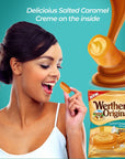 Werthers Original Salted Caramel Candy Pack of 4  Individually Wrapped Werther Soft Caramel Werthers Caramel Filled Candy Soft Chews Candy Soft Candy Caramel Creams Salt Caramel  Comes in Munch Mania Packaging