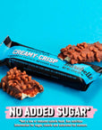 Barebells Protein Snacks Bars Creamy Crisp  12 Count 19oz Bars 55g of High Protein  Chocolate Protein Bar with 1g of Total Sugars  Perfect on The Go Protein Snack  Breakfast Bars