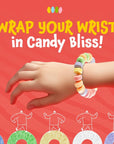 Funtasty Candy Bracelets  Party Favors  Fruit Flavors Individually Wrapped Stretchable 21Ounce Bag 40 Count