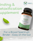 Return Healthy Binder Blend - Toxin Binder Supplement, Detox Capsules for a Healthy Gut and Improved Immunity- 180 Capsules