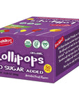 Koochikoo Organic & Sugar Free Lollipops Variety Box, Assorted Fruit Flavors, No Sugar Added, Gluten Free & Certified Vegan (50 Count (Pack of 2))