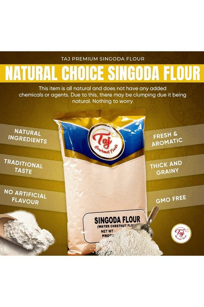 TAJ Premium Singoda Flour, Water Chestnut Flour, 4-Pounds