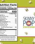 Skinny Pop Original Popcorn Snack Packs, 0.65oz Individual Size Snack Bags (6 Count)