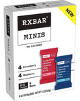 RXBAR Minis Protein Bars, Gluten Free Snacks, Breakfast Snacks, Variety Pack, 7.3oz Box (8 Bars)