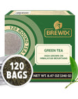 BREWIX Green Tea Bags From Himalayas 120 Round Tea Bag Vacuum Packed for Freshness  Naturally Gluten Free I High Elevation Grown Green Tea Leaves From Himalayas  Pure Green Tea  Darjeeling Tea  Green Tea Loose Leaf  Brew Hot or Iced