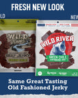 Wild River Beef Jerky Variety Pack Old Fashioned Beef Jerky Gluten Free  2 Green Chile Black Pepper Original  Deliciously Seasoned Savory Meat Snack Made with 100 Beef 35 Ounce Pack of 4