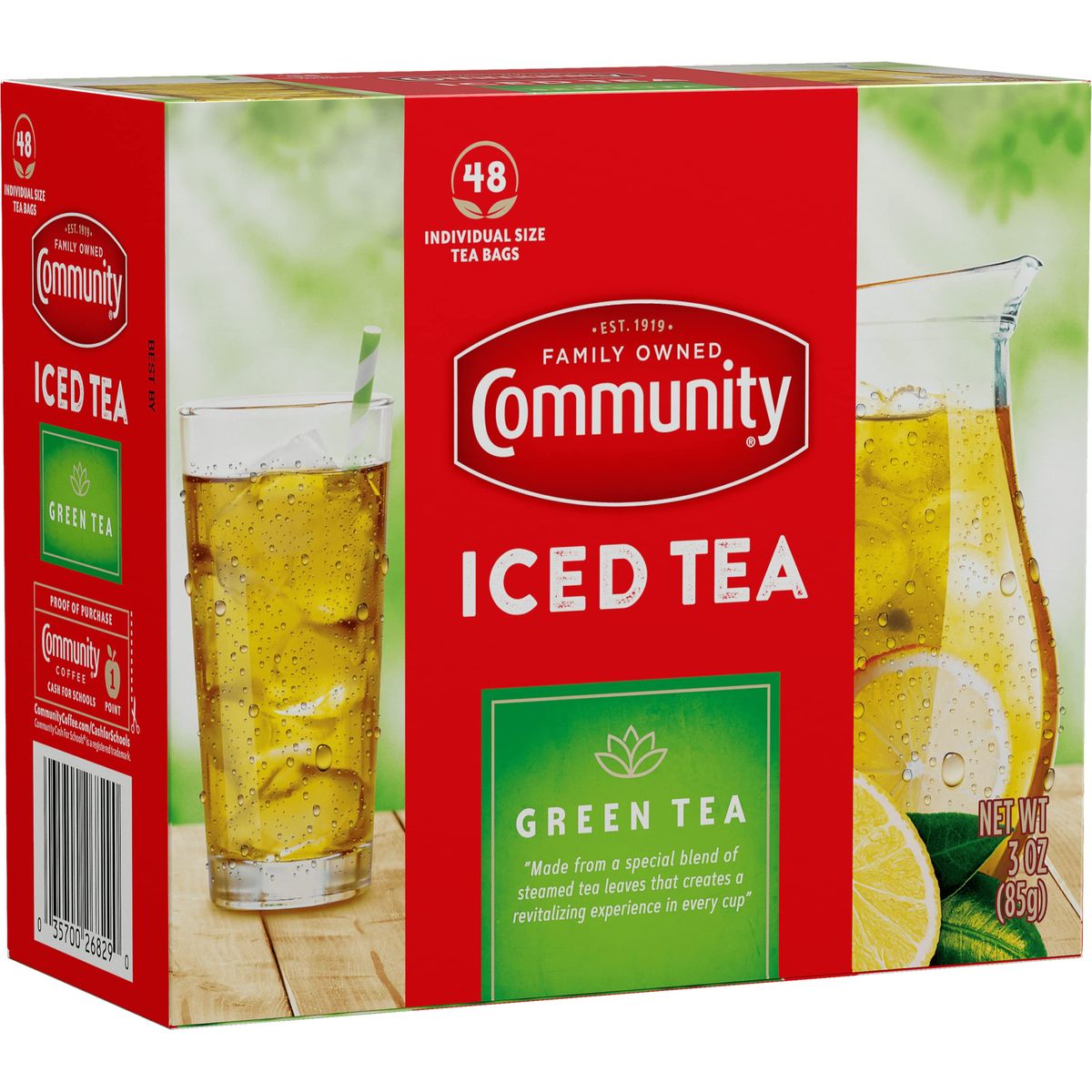 Community Coffee Green Tea Bags 48 ct Pack of 6