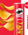 Pringles Potato Crisps Chips, Lunch Snacks, On-The-Go Snacks, Original, 5.2oz Can (1 Can)