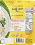 Tasty Bite Organic Long Grain Rice88 Ounce Pack of 6 Ready to Eat Microwavable Vegan GlutenFree