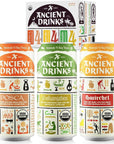 ANCIENT DRINKS Electrolyte & Vitamin Beverage - 16 fl oz (12 cans)